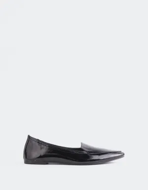 The Row Vera Loafers Winkle Black Patent