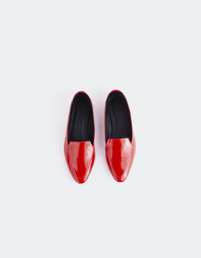 Loafers With Pants Winkle Red Patent