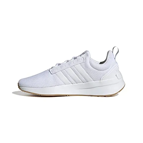 Adidas Gamecourt 2 Tennis Shoes adidas Women's Racer TR21 Running Shoe, White/White/Grey, 6