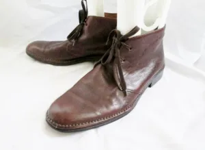 Mens JOHN VARVATOS DESERT BOOT Leather Chukka ANKLE Derby 11 Brown Loafer Horsebit Loafers