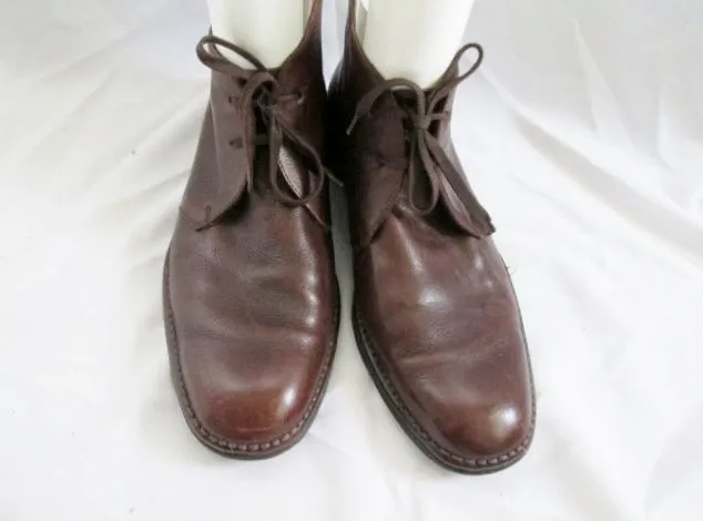 Mens JOHN VARVATOS DESERT BOOT Leather Chukka ANKLE Derby 11 Brown Loafer Best Loafers 2025