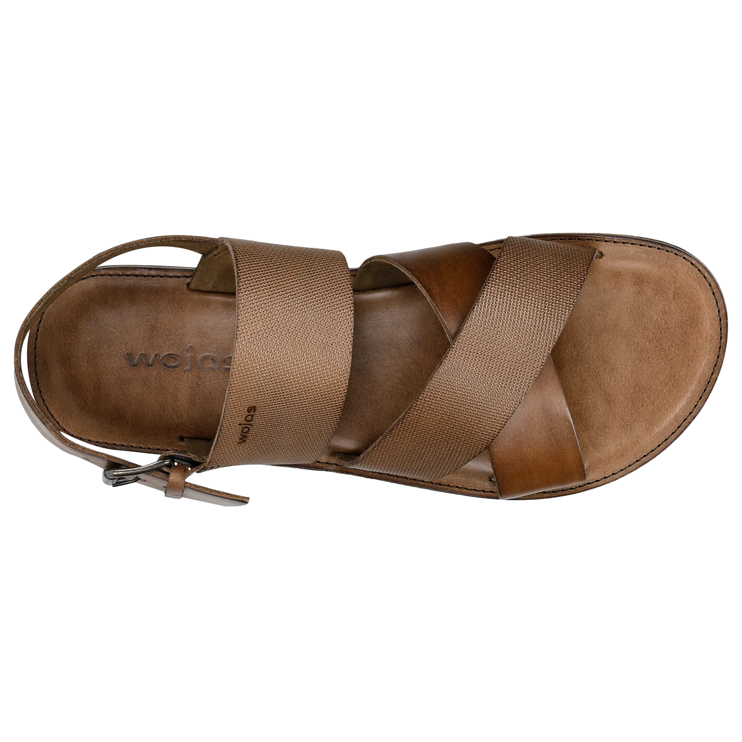 Slide On Sandals Leather Wojas Brown Leather Sandals | 2900752