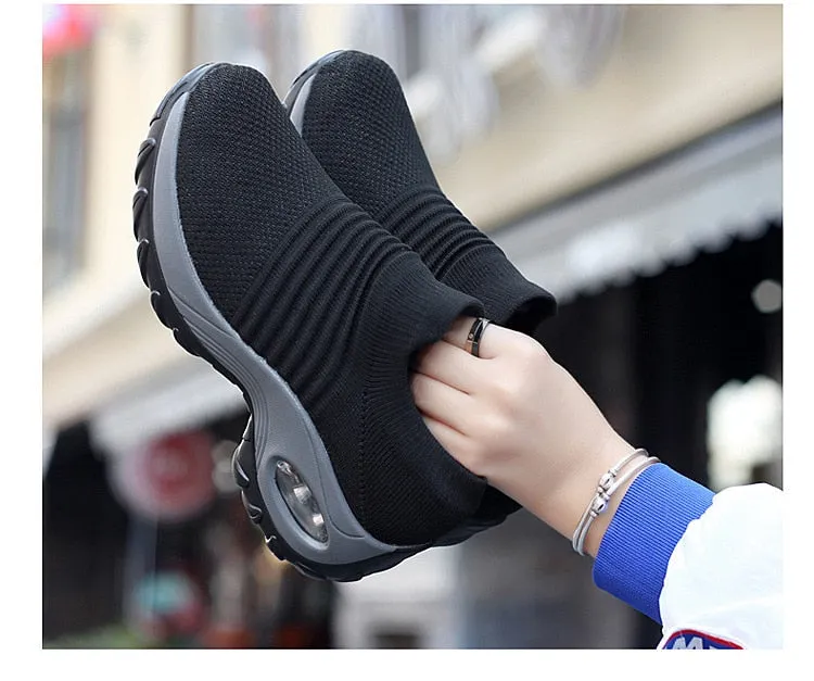 Women Breathable Mesh Casual Shoes Biker Work Boots