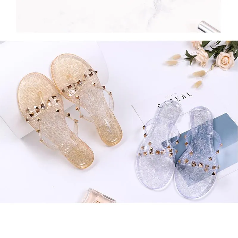 Women Fashion Studded Bow Jelly Sandals Summer Beach Flip Flips Local Flip Flops From Hawaii