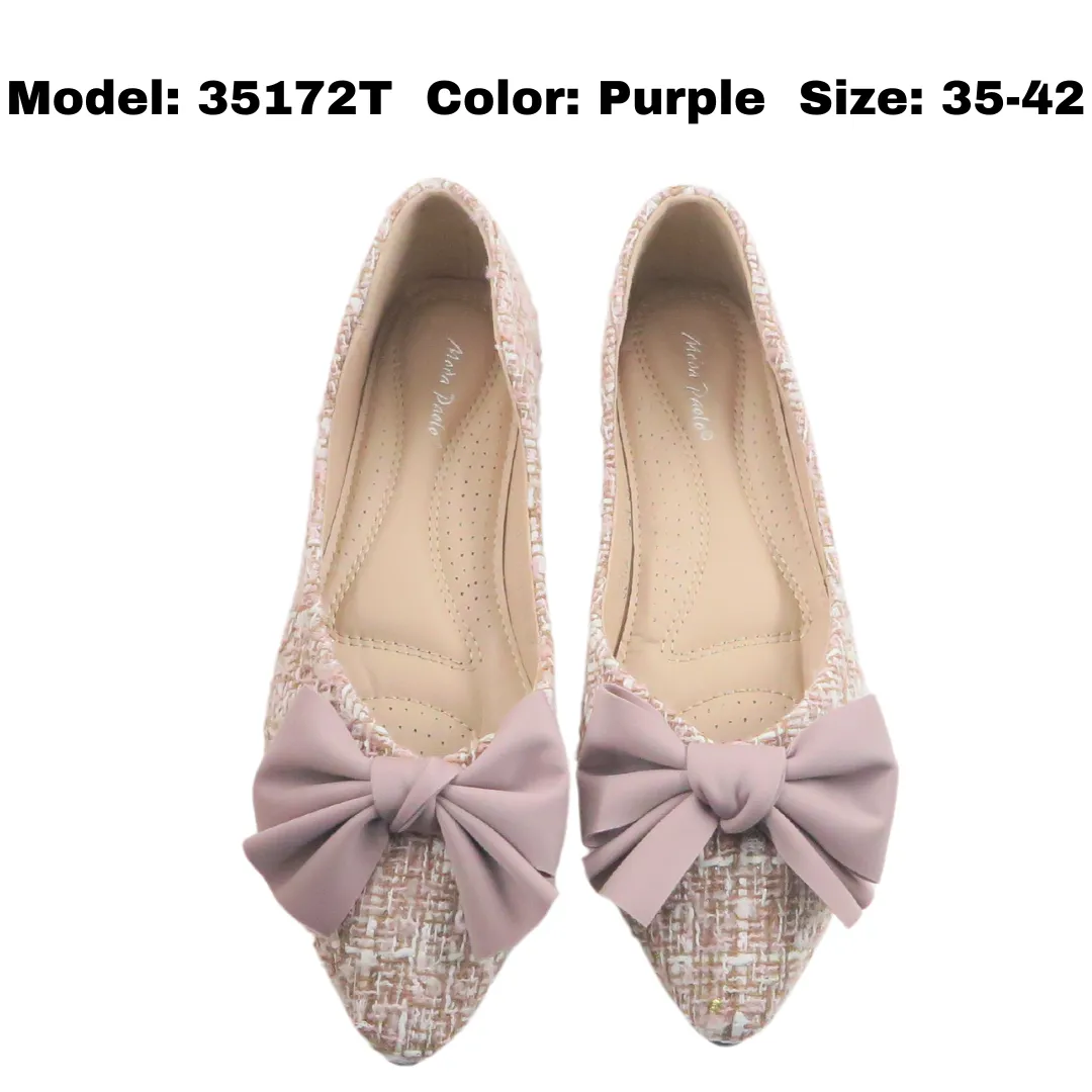 Suede Shoes Flats Women Flat Shoes Cover Toe (35172T)