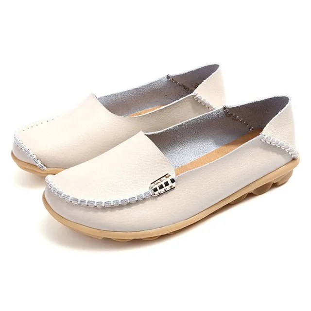 Women Flats Slip On Women Loafers Soft Moccasins With Genuine Leather Shoes Huckberry Loafers