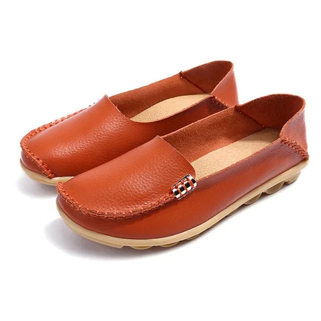 Most Comfortable Penny Loafers Women Flats Slip On Women Loafers Soft Moccasins With Genuine Leather Shoes