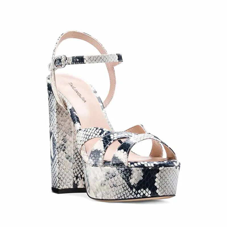 Women Platform Sandals Peep Toe Ankle Strap Heeled Shoes Teva Flip Sandals