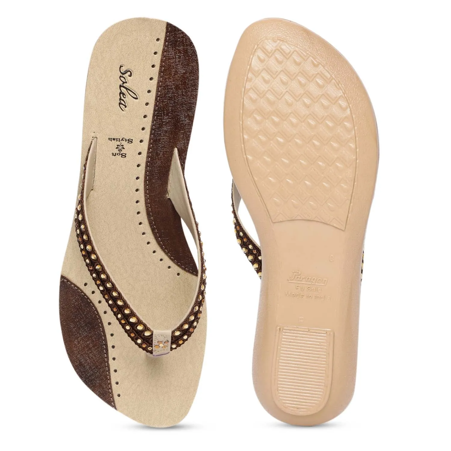 Women's Brown Solea Flip-Flop Flip Flops For Home