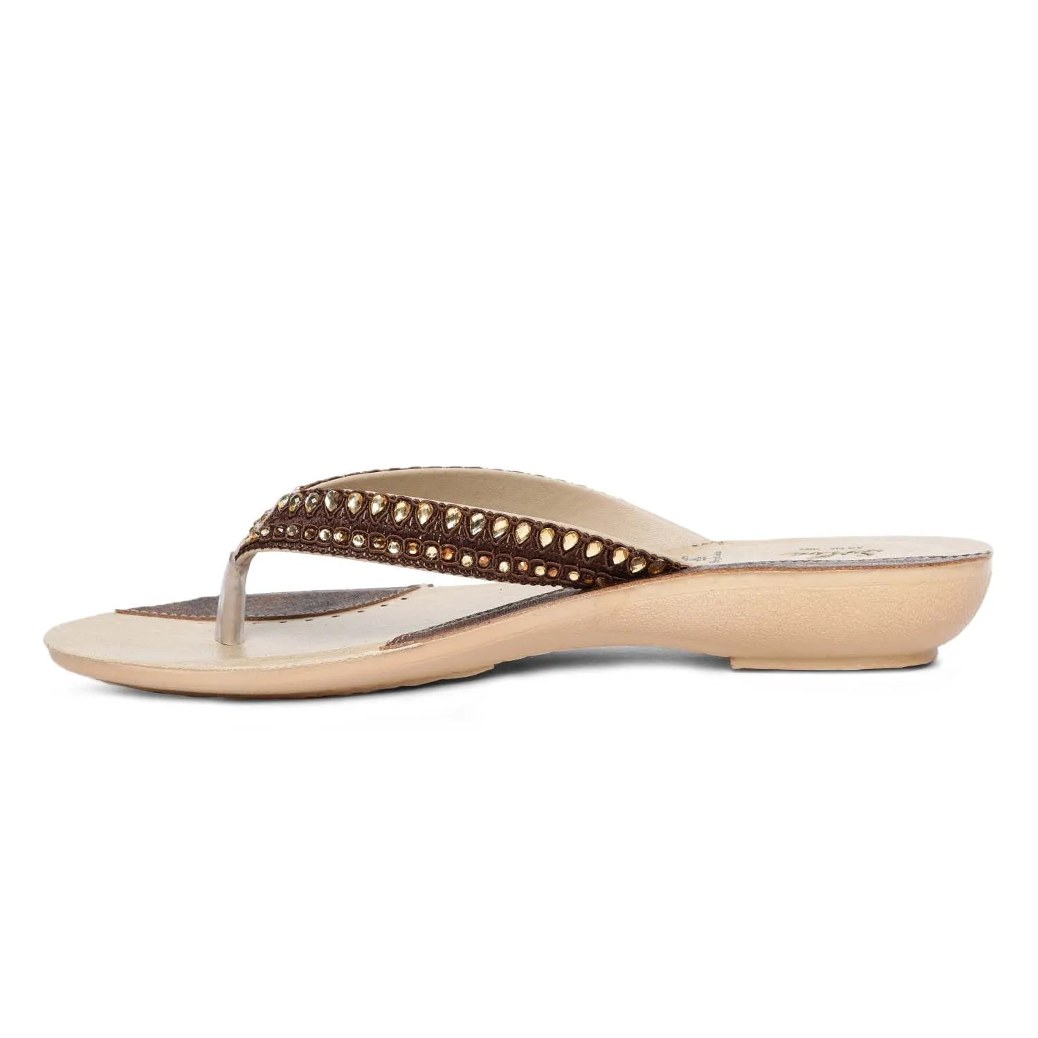 Women's Brown Solea Flip-Flop Shoe Show Flip Flops