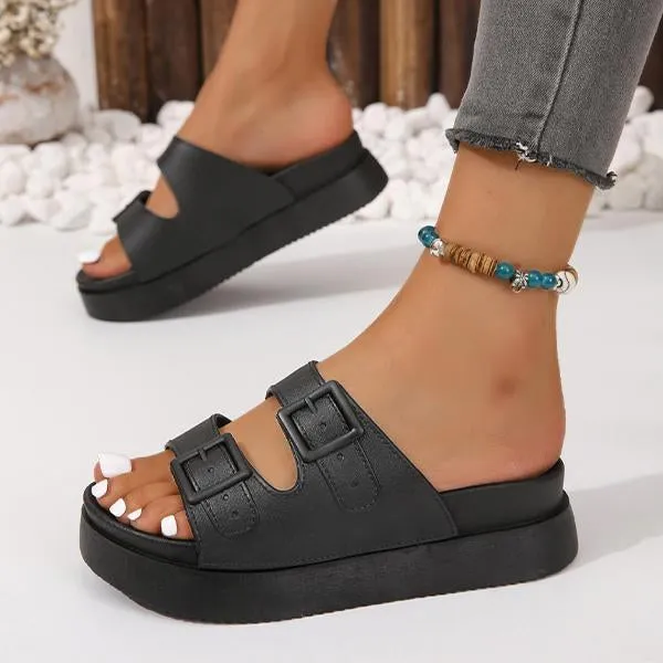 Women's Fashionable Platform Non-Slip Soft Soled Slippers 03683584S F Off Slippers