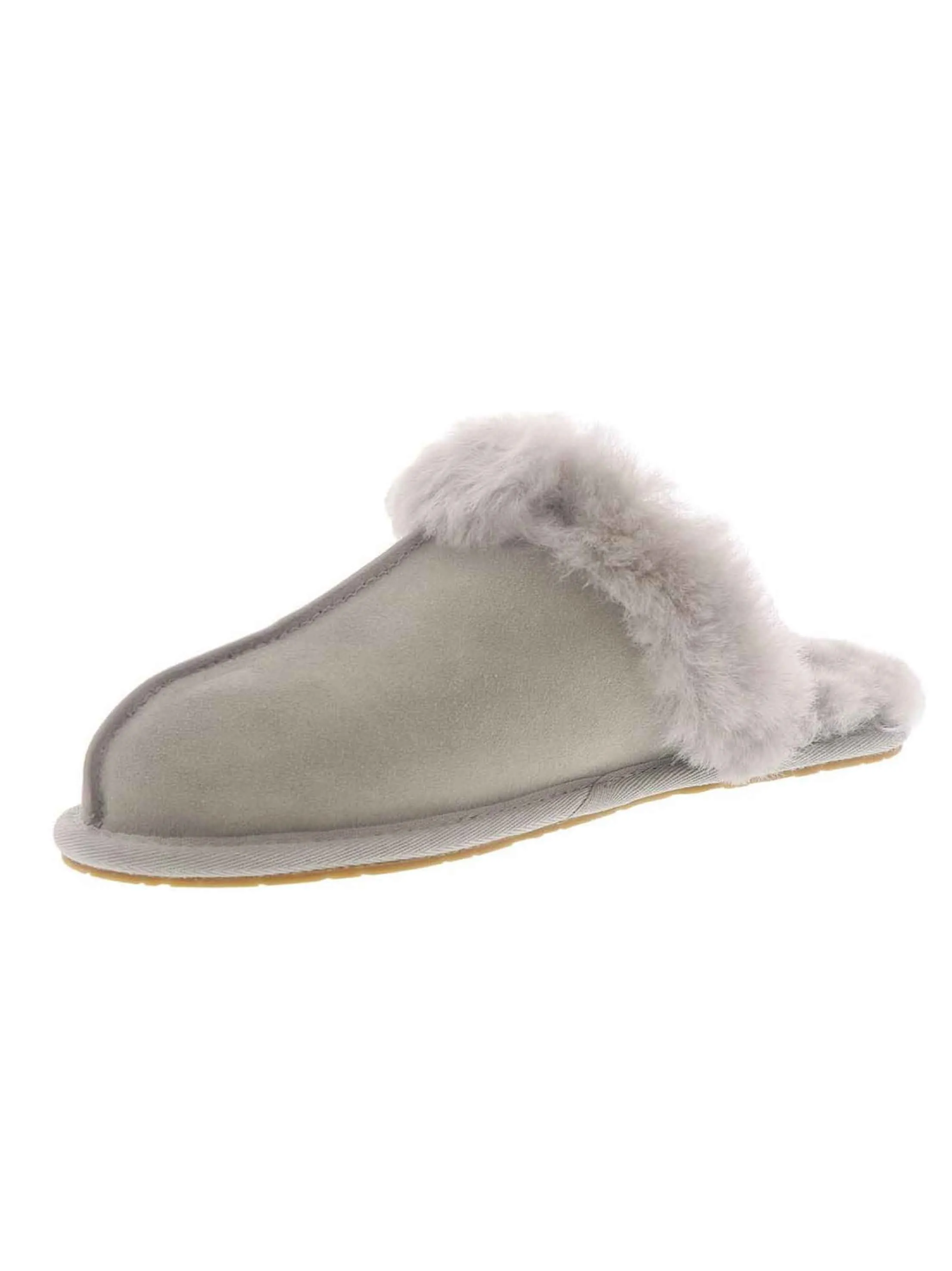 Slippers Teens Women's Faux Fur Slippers,Light Grey