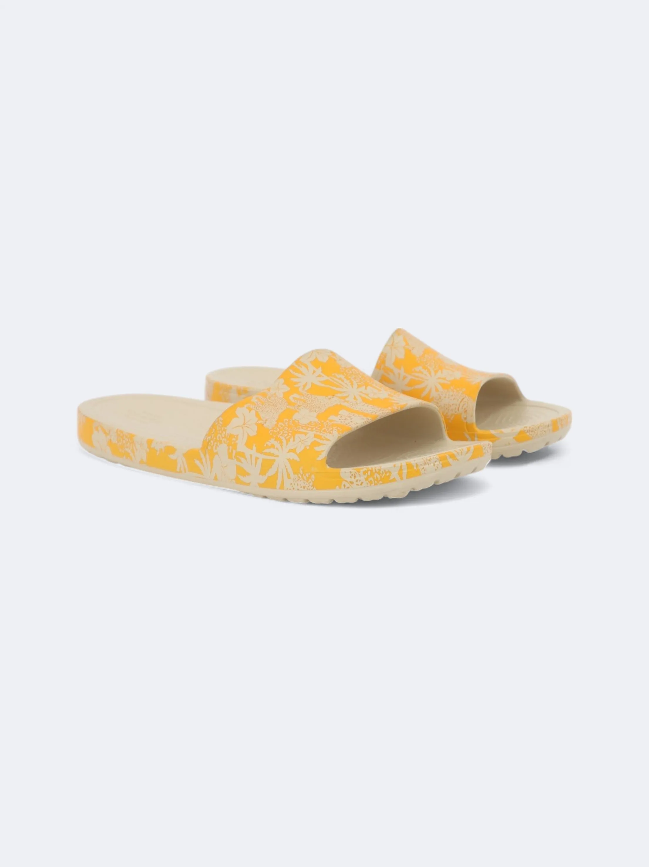 Women's Printed Slippers,Beige/Orange Crocs Slippers