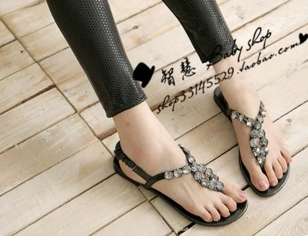 Women's Sandals 2017 Summer Beach Flip Flops Lady Slippers Sandals for Women Diamand Cross Flat Shoes Women Free Shipping WS003 Fat Flip Flops