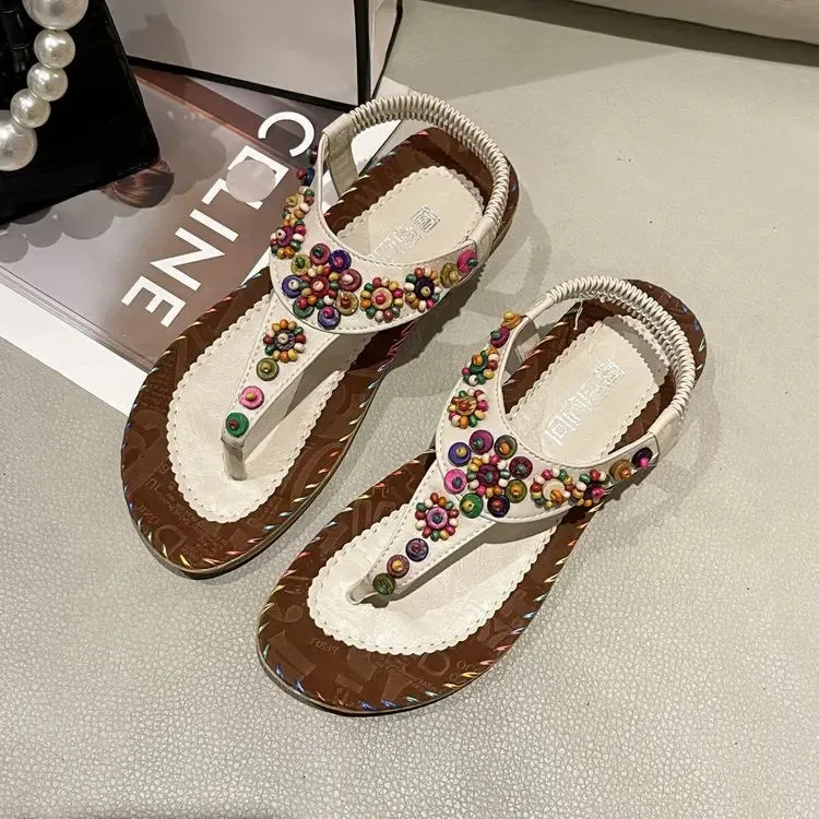 Women's Sandals Summer 2024 Luxury Casual Barefoot Flip Flops For Women Comfortable Flats Outdoor Fashion Ladies Shoes Footwear Cozy Flip Flops
