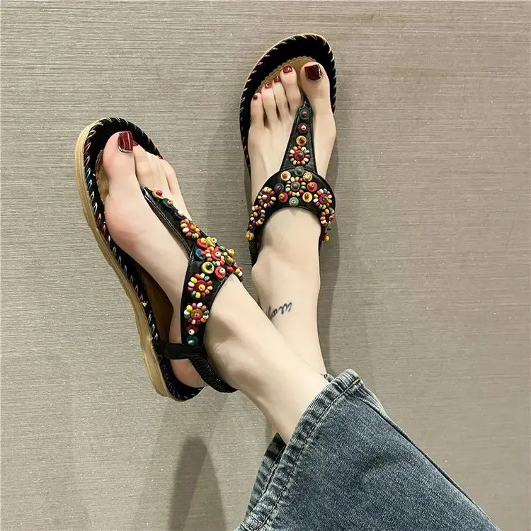 Women's Sandals Summer 2024 Luxury Casual Barefoot Flip Flops For Women Comfortable Flats Outdoor Fashion Ladies Shoes Footwear Bubble Flip Flops