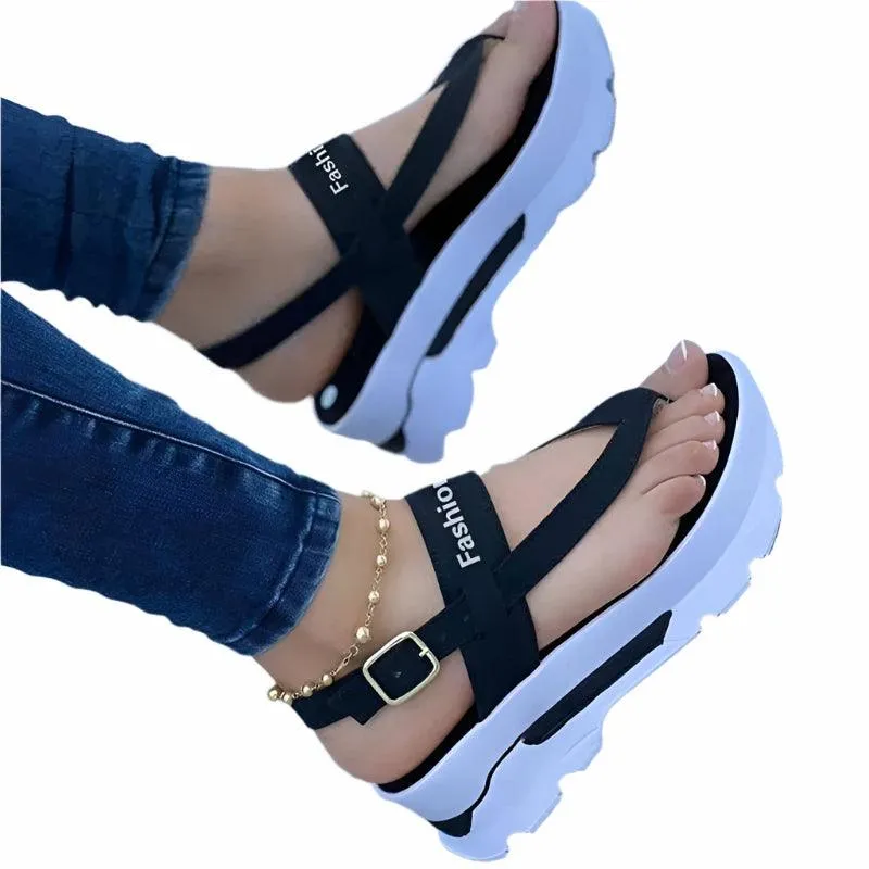 Women's Summer Wedge Sandals  Stylish & Comfortable Platform Heels for Casual Elegance Logic Gates And Flip Flops