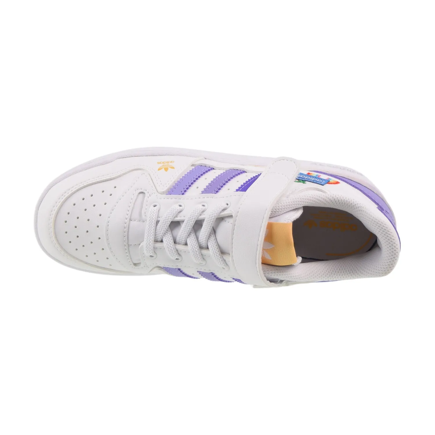 Adidas Shoes Xplr Adidas Forum Low 'Fruits & Rainbow Patches Little Kids' Shoes Cloud White-Purple