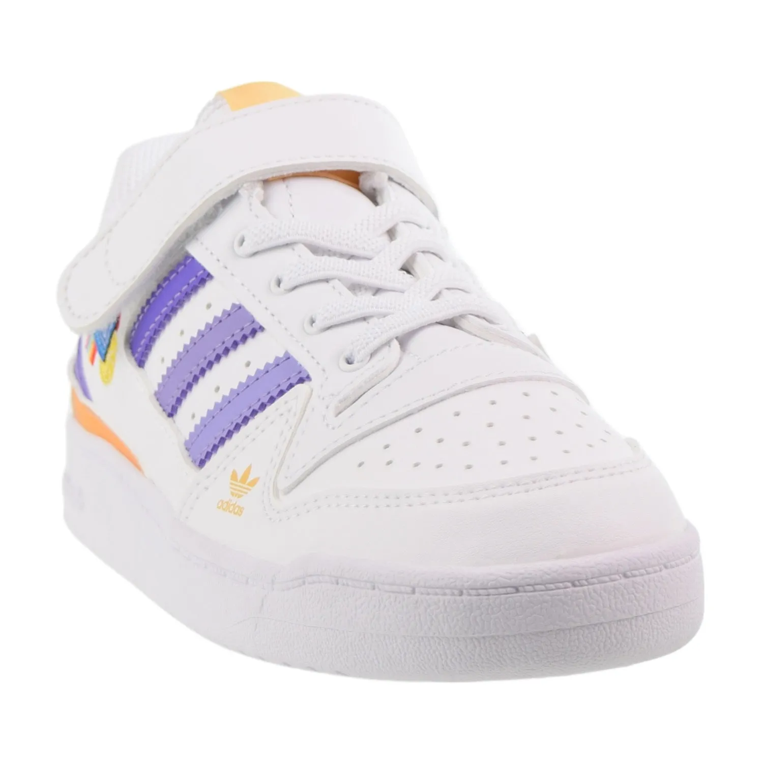 Adidas Forum Low 'Fruits & Rainbow Patches Little Kids' Shoes Cloud White-Purple Adidas Lite Racer Slip On Shoes