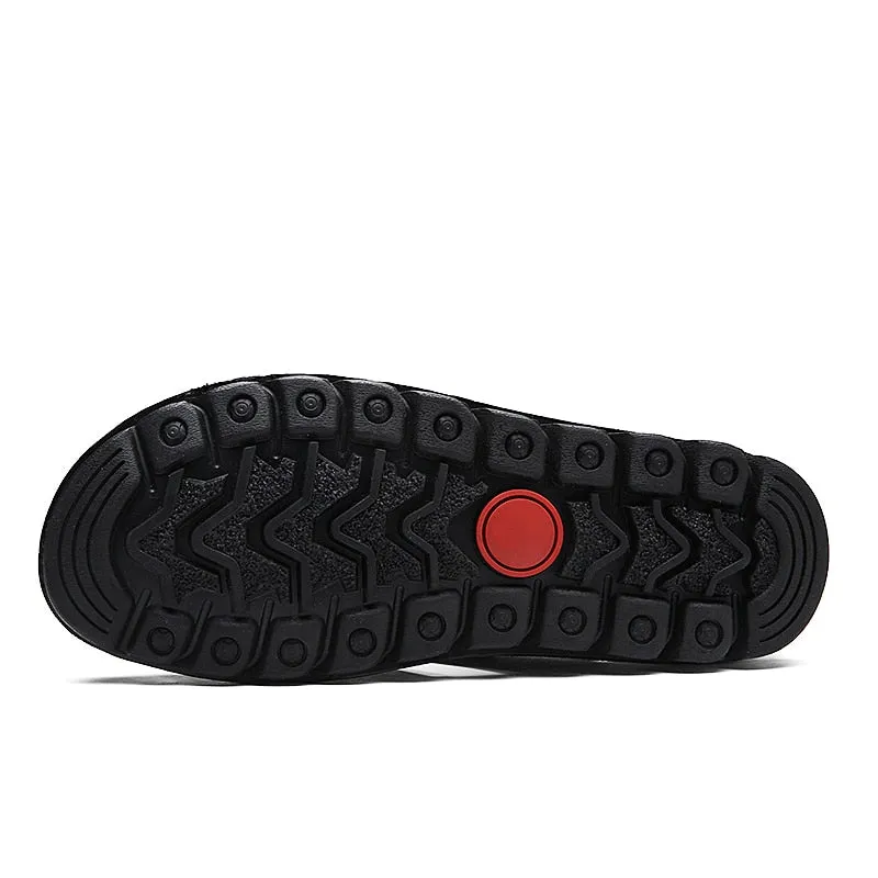 Classic High quality Cow Leather Sandals Summer Outdoor Handmade Men Sandals Fashion Comfortable  Men Beach leather shoes size48 Sandals Nail Salon Sylvania