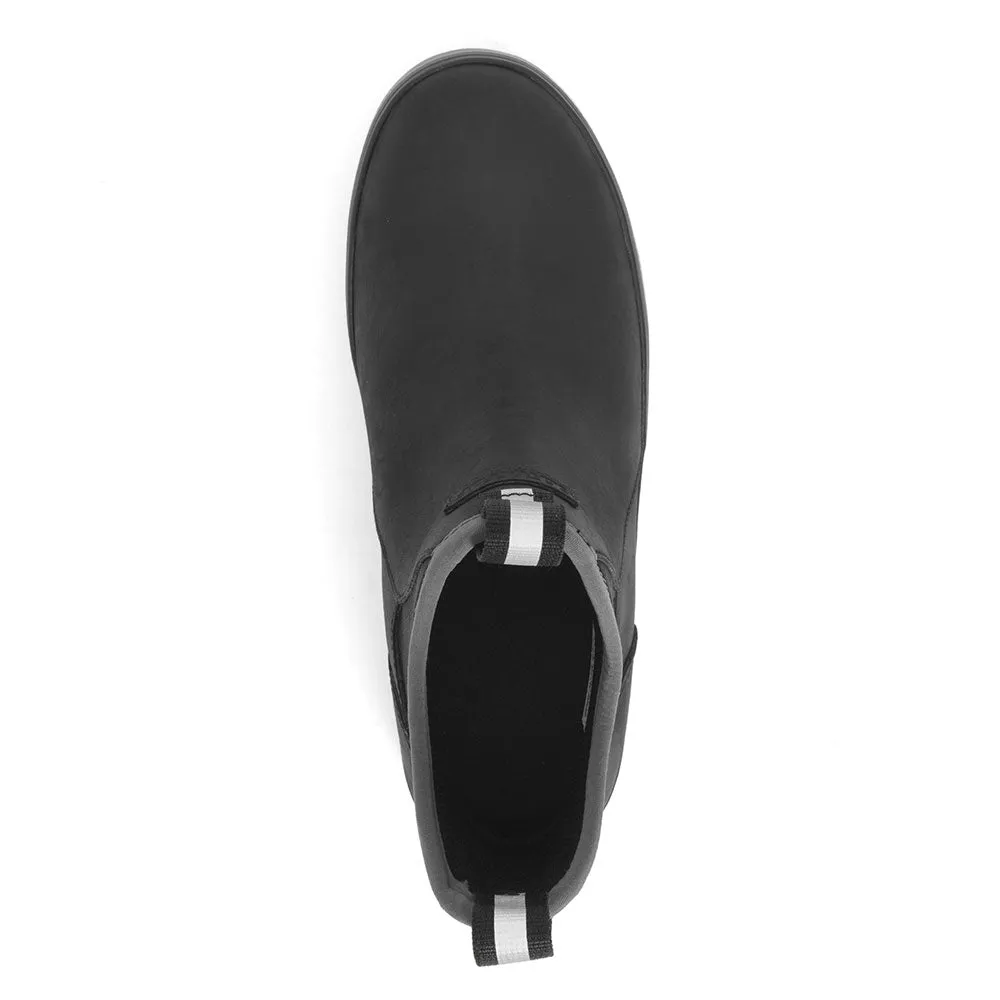 Slip On Hiking Boot XTRATUF Women's Leather Ankle Deck Boots- Black