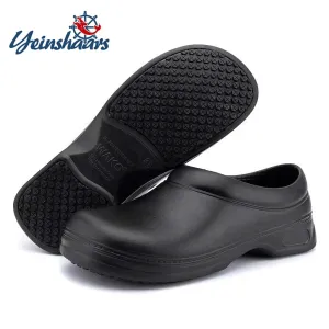 YEINSHAARS New Men's Chef Kitchen Working Slippers Garden Shoes Summer Breathable Mules Clogs Men Anti Slip Unisex Shoes Sandals Unicorn Slides