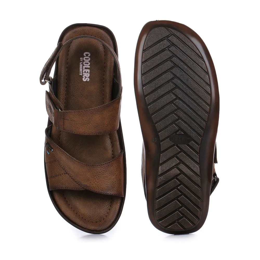 Coolers Formal Brown Sandals For Men LAF-202N By Liberty Leopard Slippers Tasman