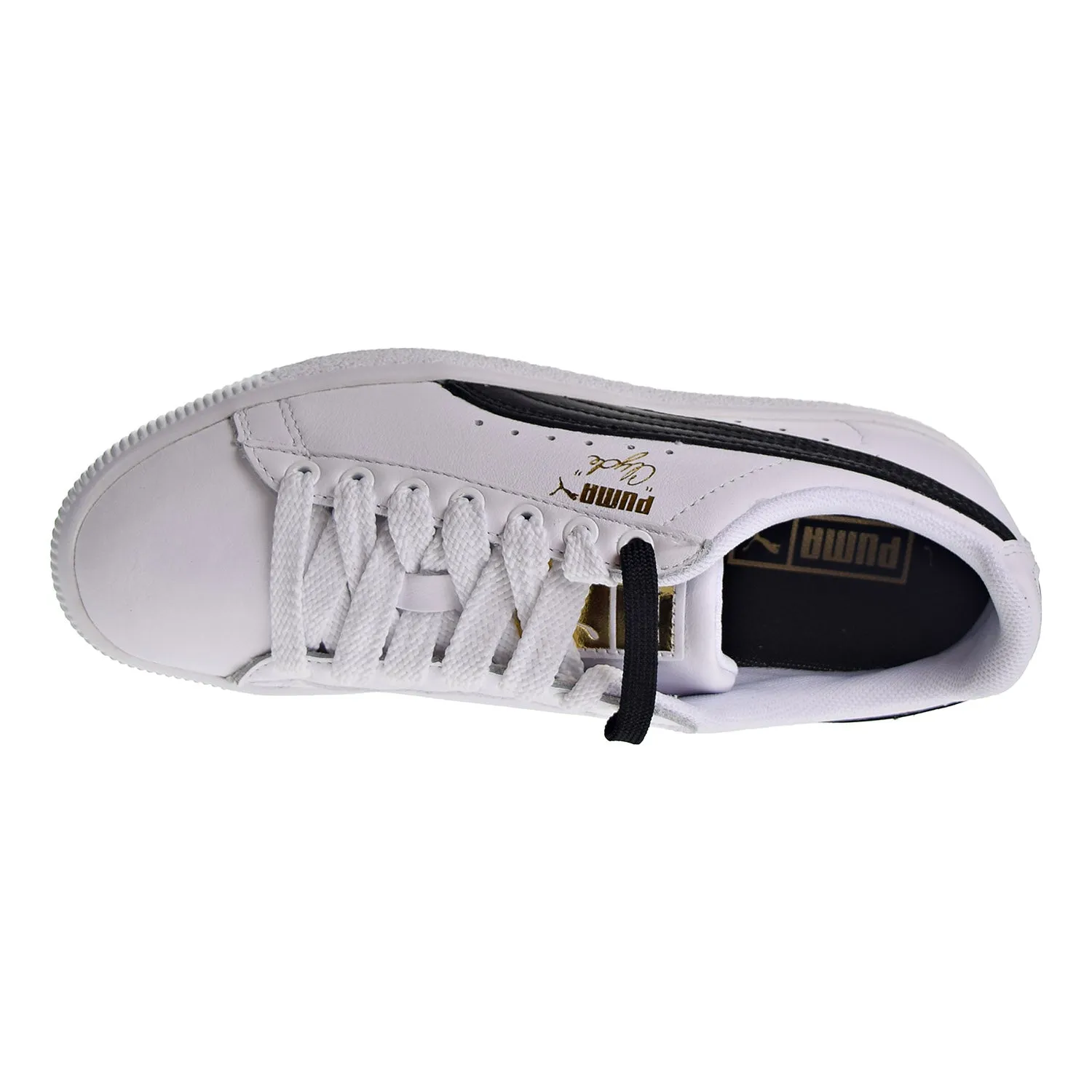 Puma Clyde Core Lace Women's Shoes White/Puma Black/Gold Puma Cycle Shoes