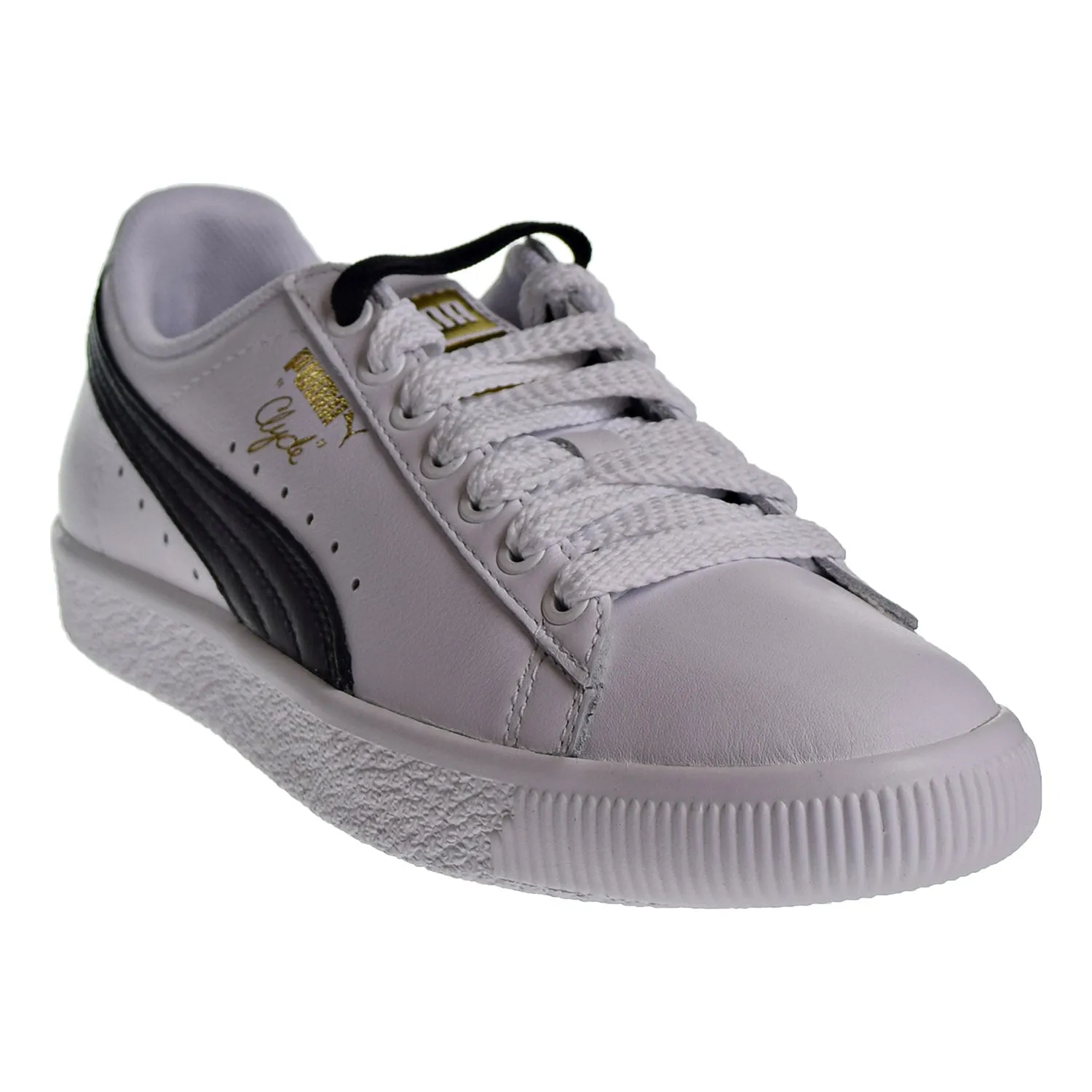 Puma Clyde Core Lace Women's Shoes White/Puma Black/Gold Puma Softride Symmetry Fuzion Running Shoe