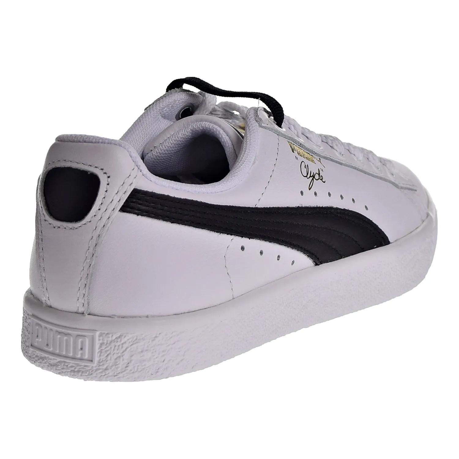 Puma Shoes Colombia Puma Clyde Core Lace Women's Shoes White/Puma Black/Gold