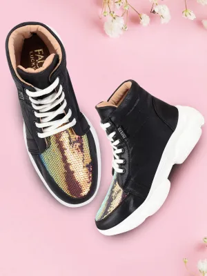 Louis Vuitton Archlight Sneakers Women Black High Ankle Lace Up Embellished Sneakers